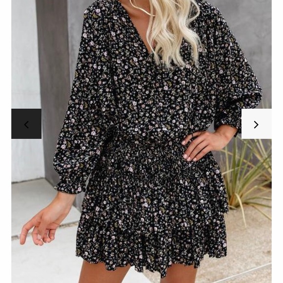 Vici Dresses & Skirts - FARMSTEAD FLORAL SMOCKED TIERED DRESS